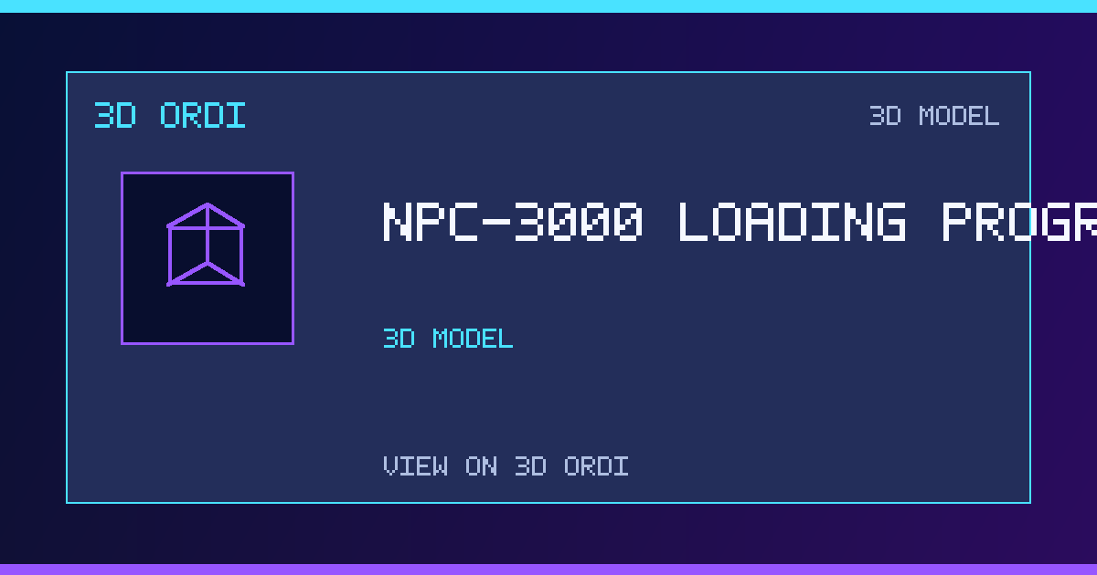NPC-3000 Loading program 01 | 3D Ordi