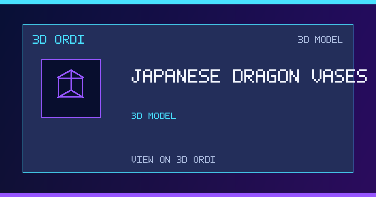 Japanese Dragon Vases #1 | 3D Ordi