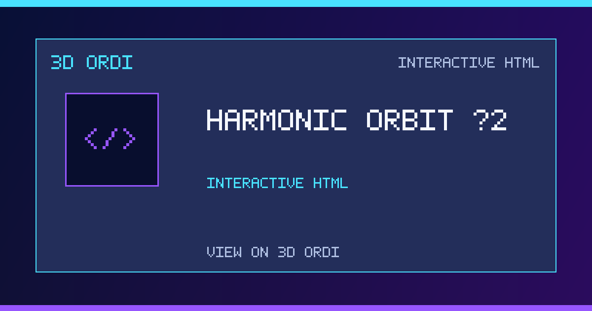 Harmonic Orbit #2 | 3D Ordi