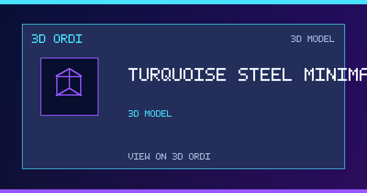 Turquoise Steel Minimal Safe | 3D Ordi