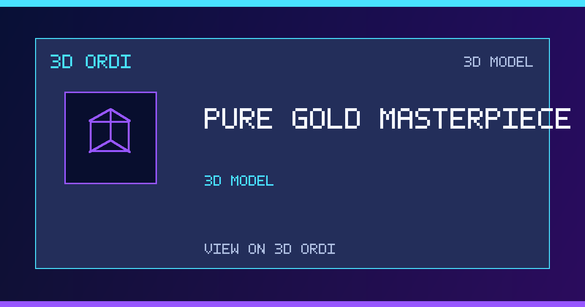 Pure Gold Masterpiece Safe | 3D Ordi