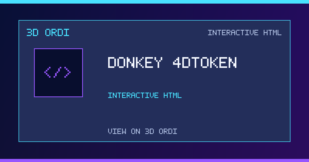 Donkey 4Dtoken | 3D Ordi