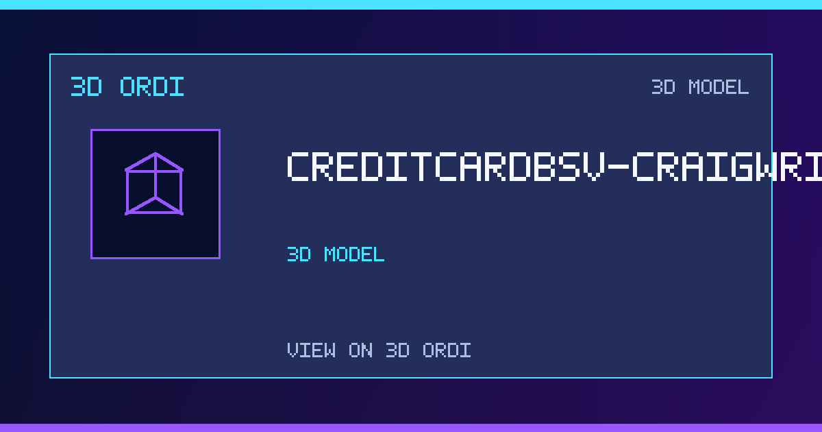 CreditCardBSV-CraigWright | 3D Ordi