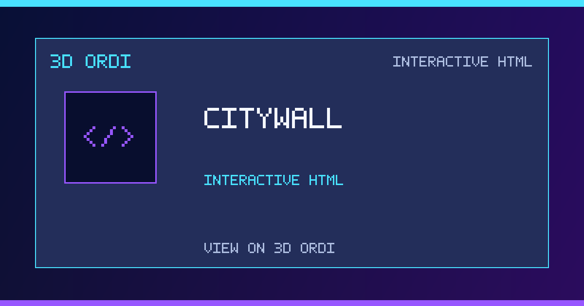 CityWall | 3D Ordi