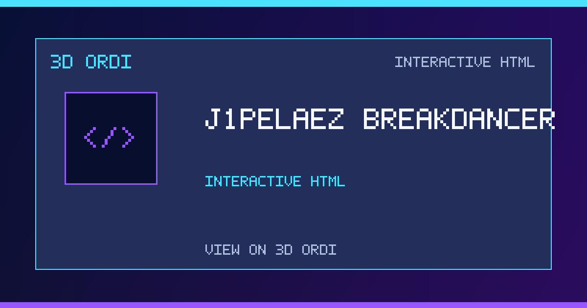 J1PELAEZ breakdancer | 3D Ordi