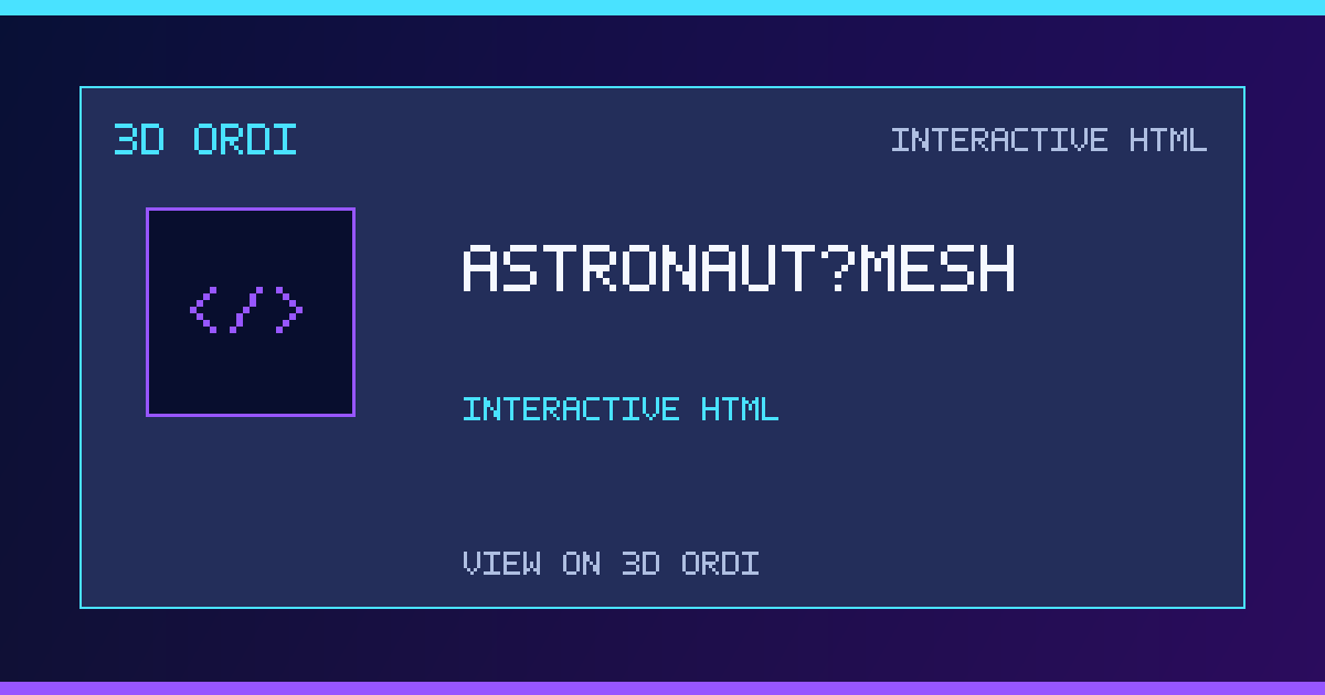 astronaut_mesh | 3D Ordi