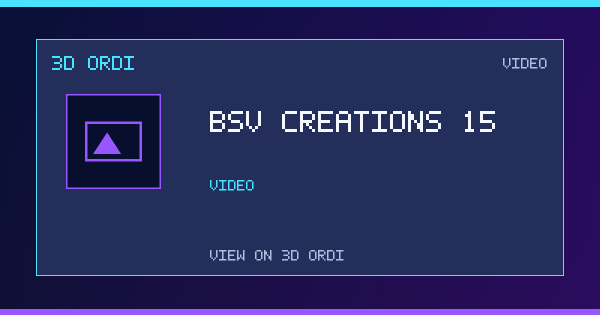 BSV Creations 15 | 3D Ordi