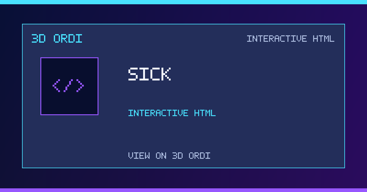 SiCK | 3D Ordi