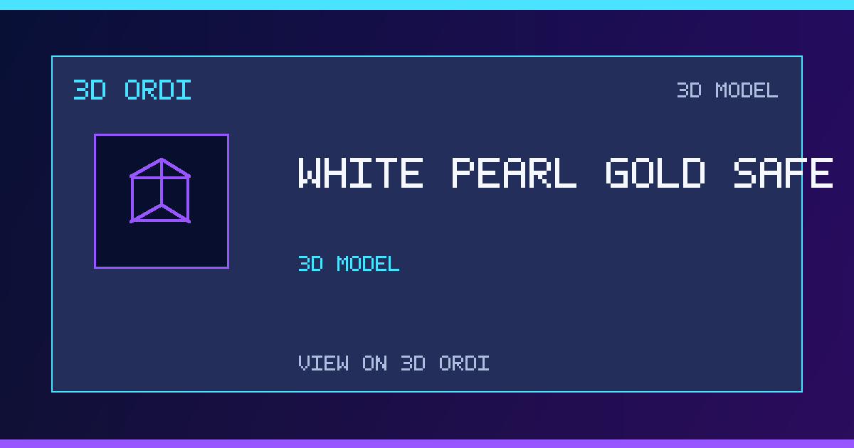 White Pearl Gold Safe | 3D Ordi